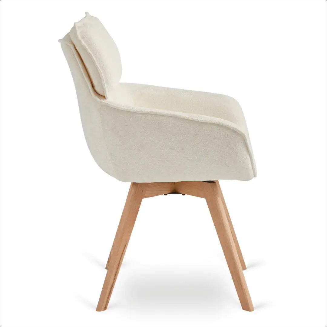 Sukama kėdė su buklė audinio audiniu kreminės spalvos TE1147 - €126 Save 15% 100-200, __label:Pristatymas 5-14 d.d.,