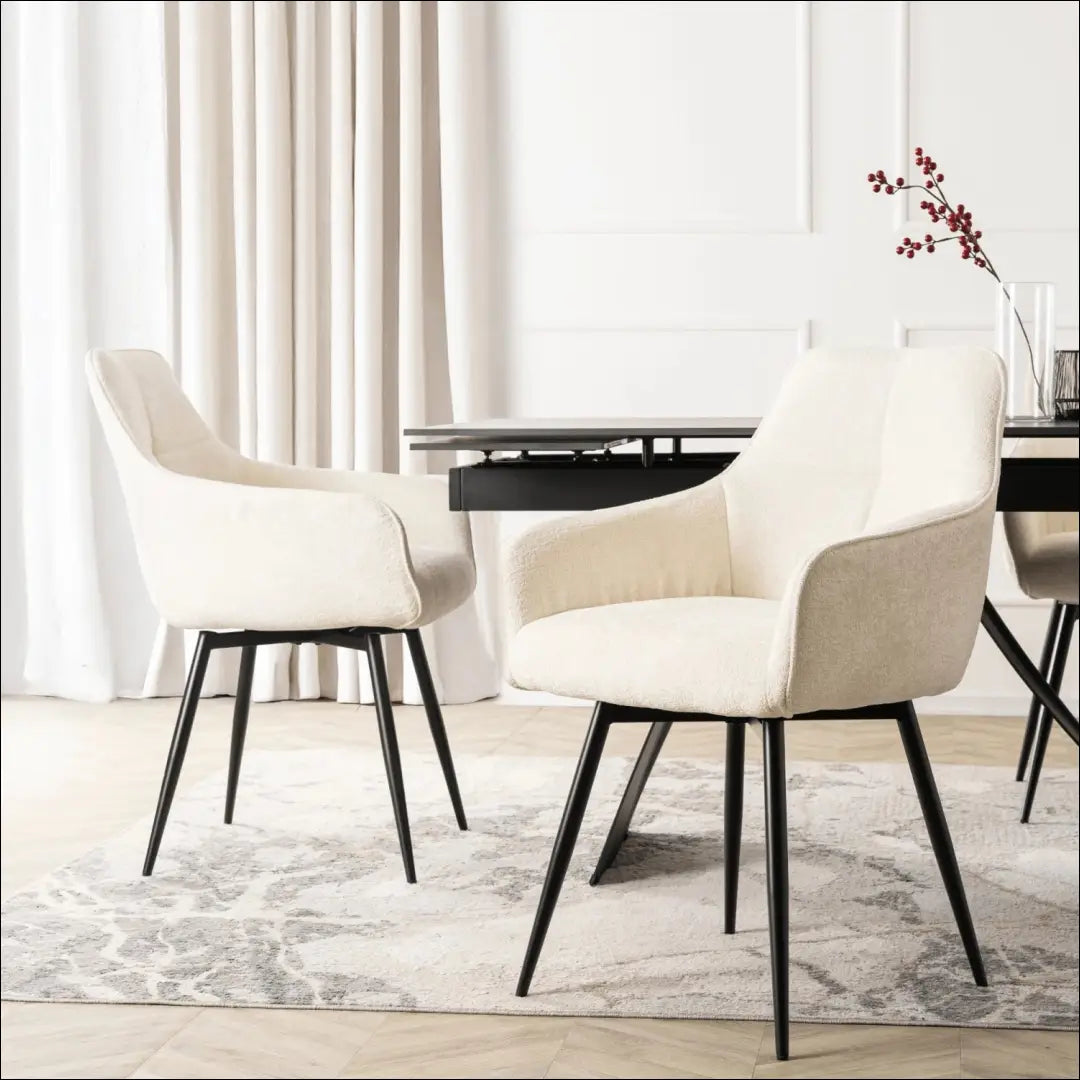 Sukama kėdė su buklė audinio audiniu kreminės spalvos TE810 - €80 Save 15% 50-100, __label:Pristatymas 5-14 d.d.,