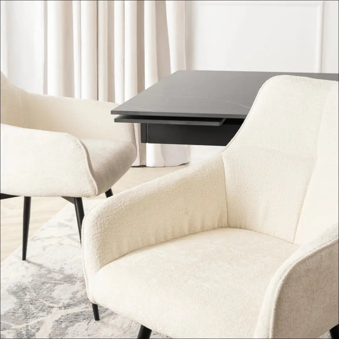 Sukama kėdė su buklė audinio audiniu kreminės spalvos TE810 - €80 Save 15% 50-100, __label:Pristatymas 5-14 d.d.,