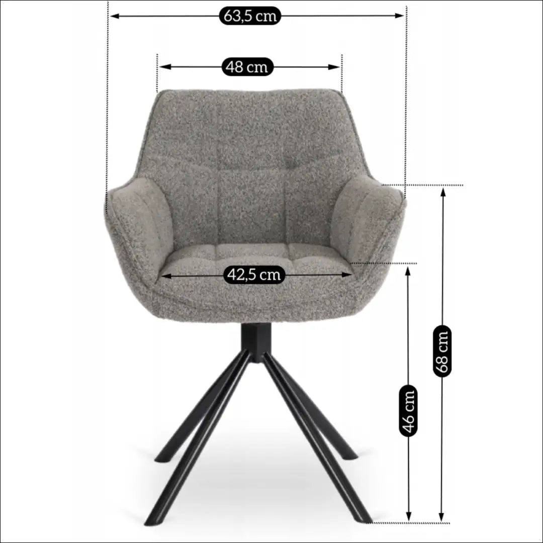 Sukama kėdė su buklė audinio audiniu pilkos spalvos TE336 - €112 Save 15% 100-200, __label:Pristatymas 5-14 d.d.,