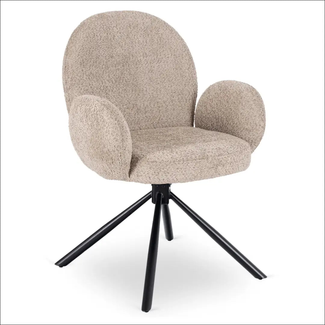 Sukama kėdė su buklė audinio audiniu rudos spalvos TE1059 - €100 Save 15% 100-200, __label:Pristatymas 5-14 d.d.,