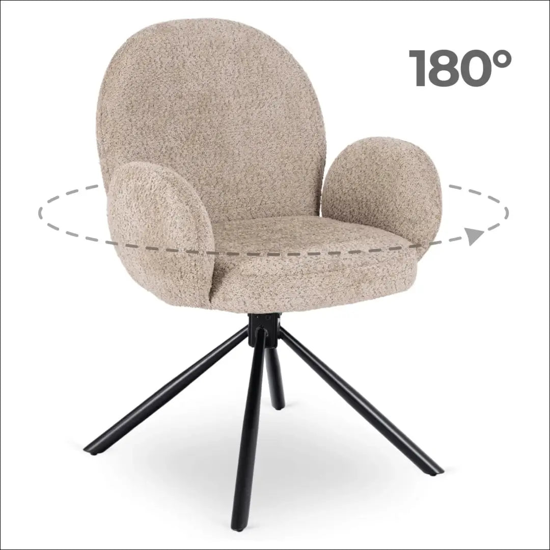 Sukama kėdė su buklė audinio audiniu rudos spalvos TE1059 - €100 Save 15% 100-200, __label:Pristatymas 5-14 d.d.,