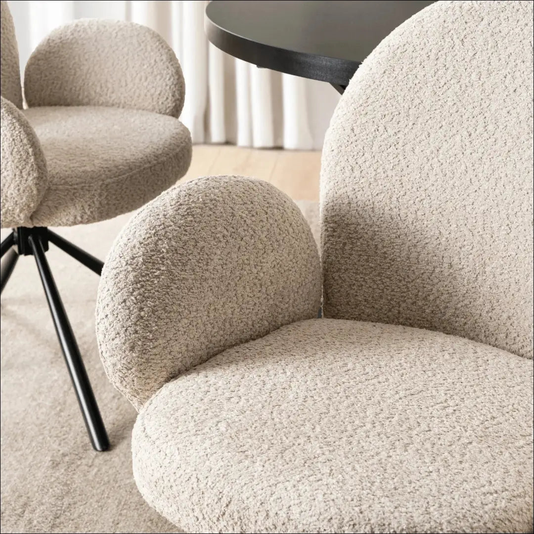 Sukama kėdė su buklė audinio audiniu smėlio spalvos TE1058 - €104 Save 15% 100-200, __label:Pristatymas 5-14 d.d.,