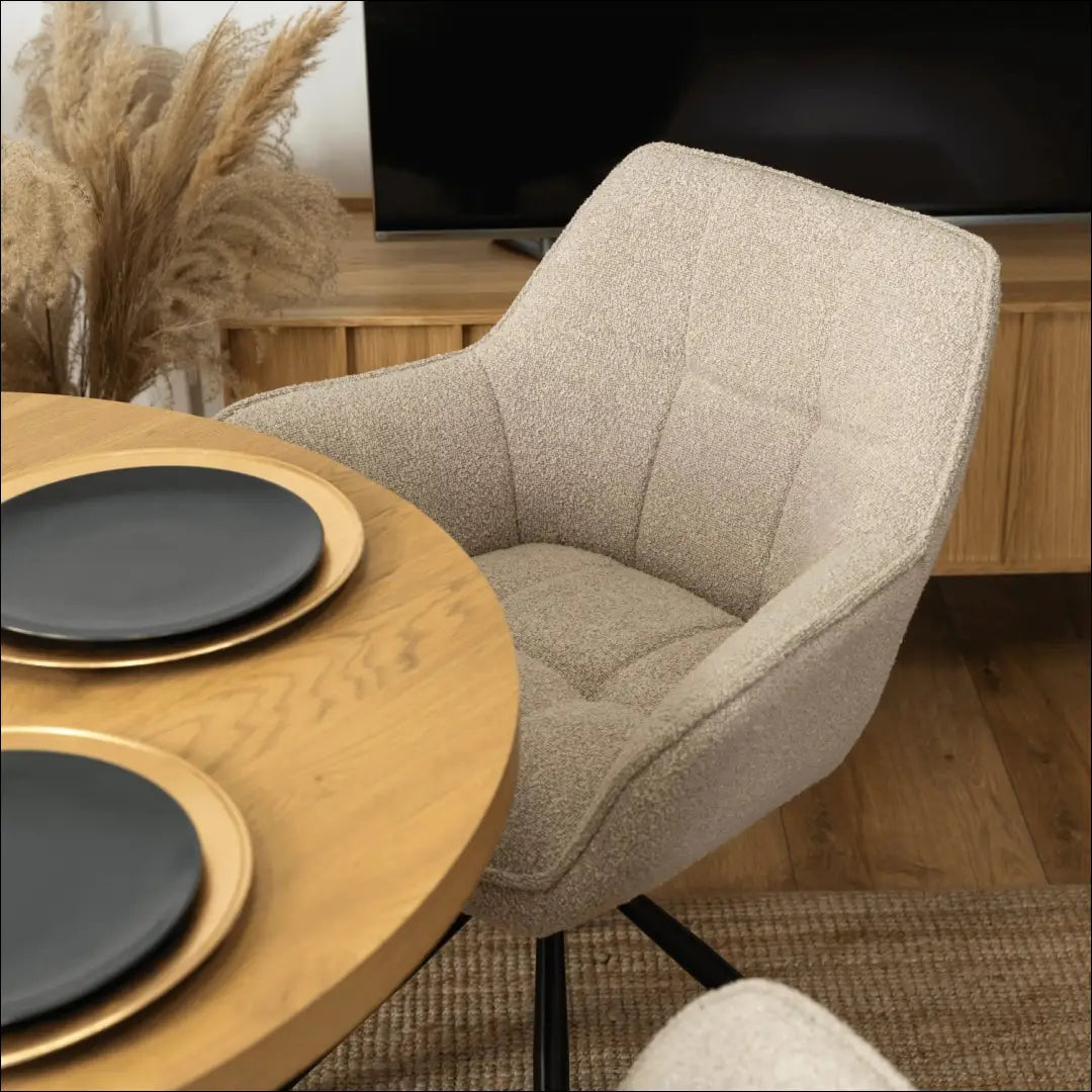 Sukama kėdė su buklė audinio audiniu smėlio spalvos TE335 - €112 Save 15% 100-200, __label:Pristatymas 5-14 d.d.,