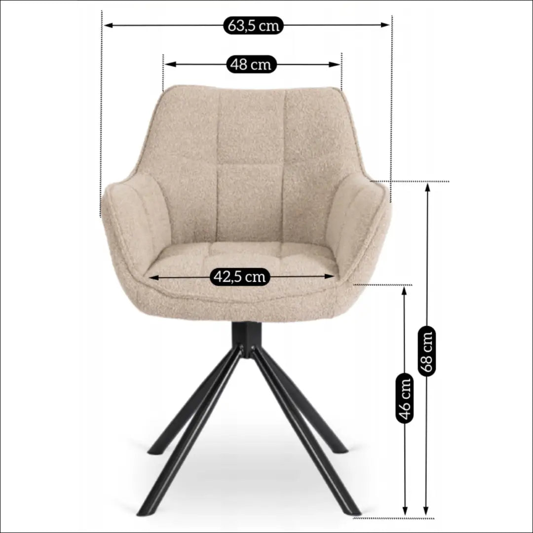 Sukama kėdė su buklė audinio audiniu smėlio spalvos TE335 - €112 Save 15% 100-200, __label:Pristatymas 5-14 d.d.,
