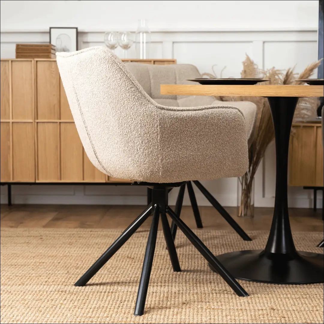 Sukama kėdė su buklė audinio audiniu smėlio spalvos TE335 - €112 Save 15% 100-200, __label:Pristatymas 5-14 d.d.,
