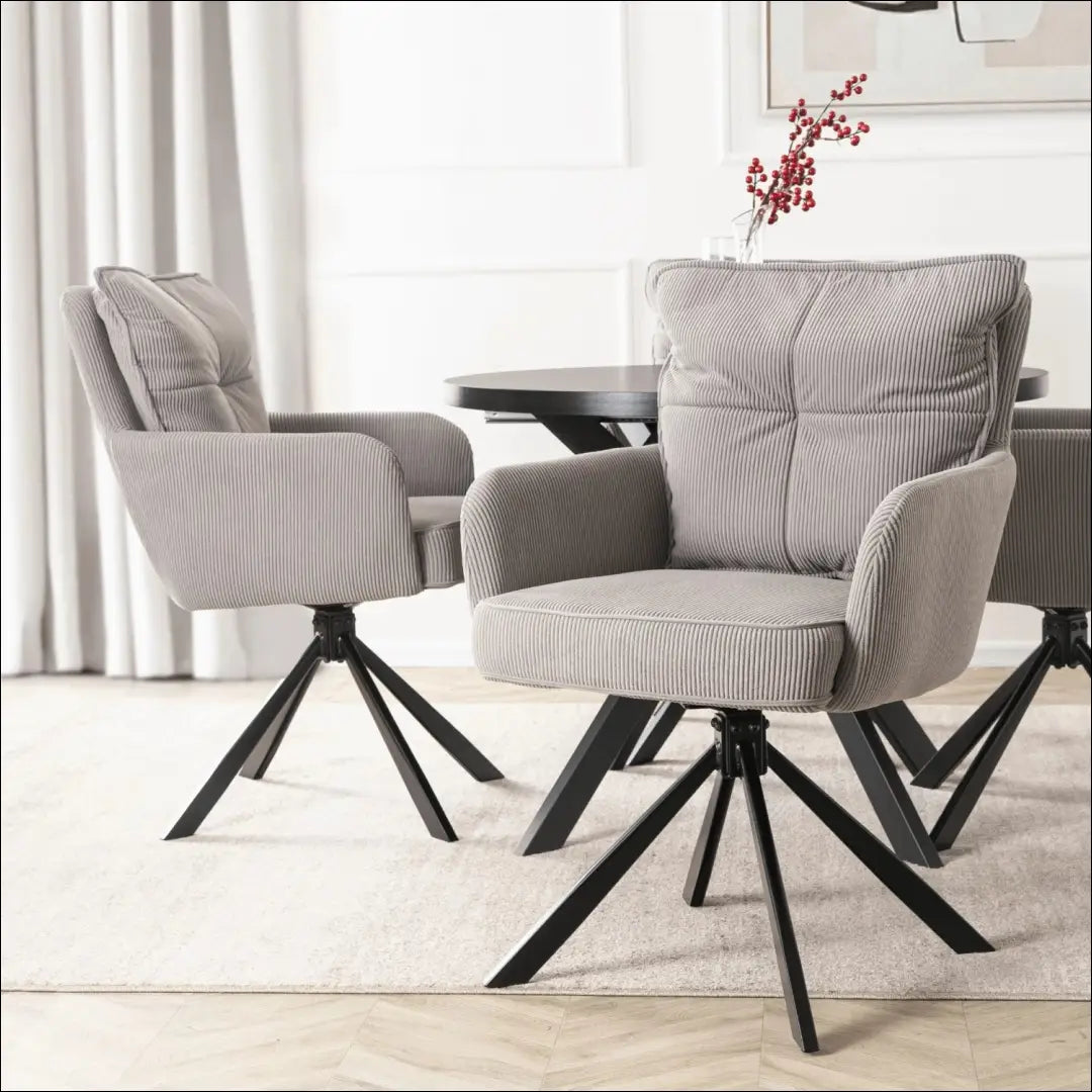 Sukama kėdė su korduro audiniu pilkos spalvos TE880 - €121 Save 15% 100-200, __label:Pristatymas 5-14 d.d., elite,