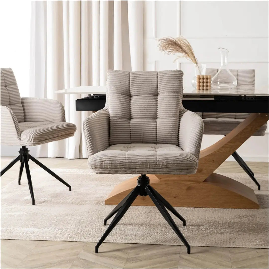 Sukama kėdė su korduro audiniu pilkos spalvos TE886 - €122 Save 15% 100-200, __label:Pristatymas 5-14 d.d., elite,