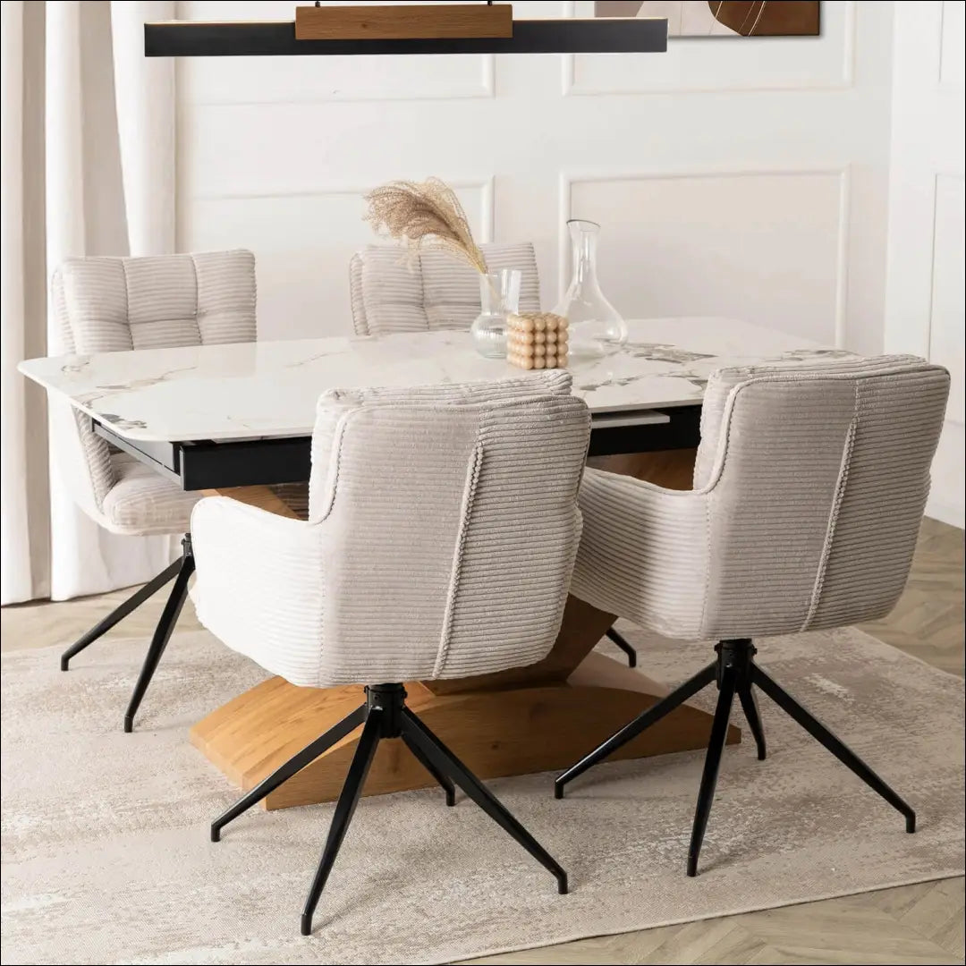 Sukama kėdė su korduro audiniu pilkos spalvos TE886 - €122 Save 15% 100-200, __label:Pristatymas 5-14 d.d., elite,