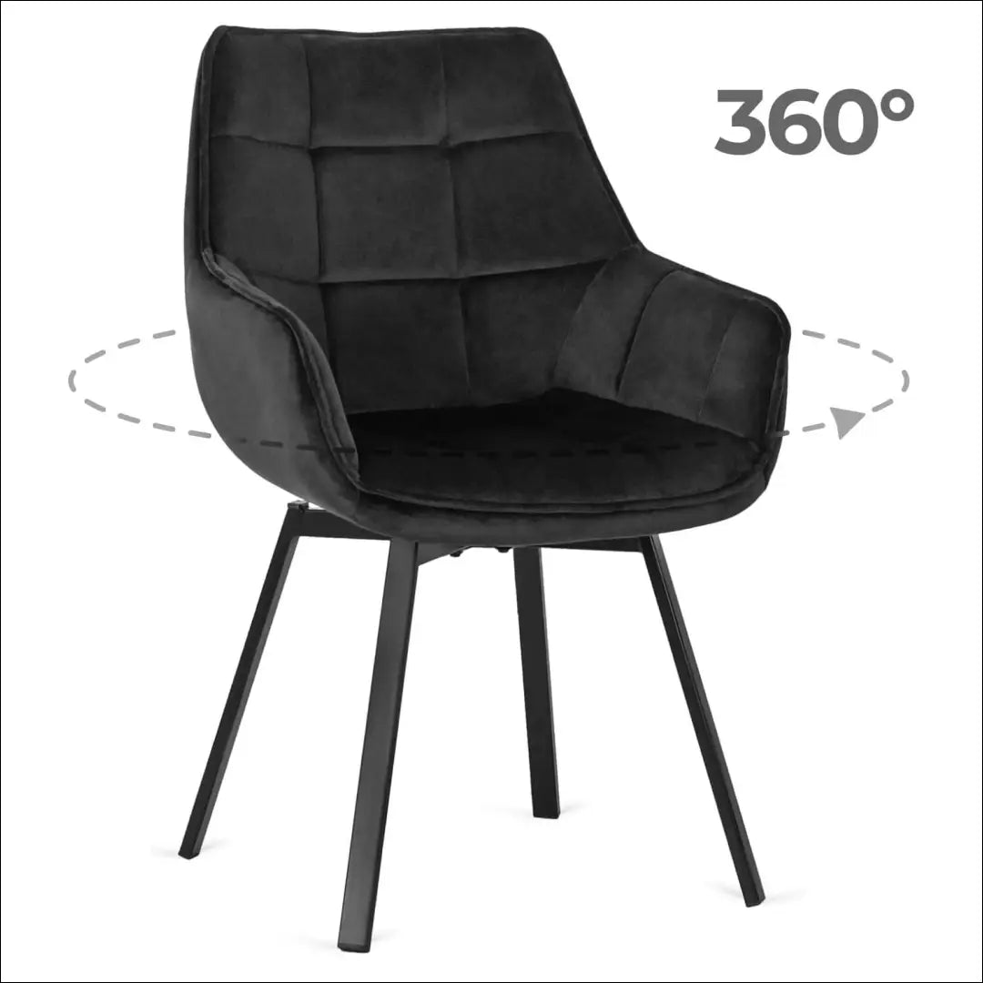 Sukama kėdė su veliūro audiniu juodos spalvos TE101 - €96 Save 15% 50-100, __label:Pristatymas 5-14 d.d., elite,