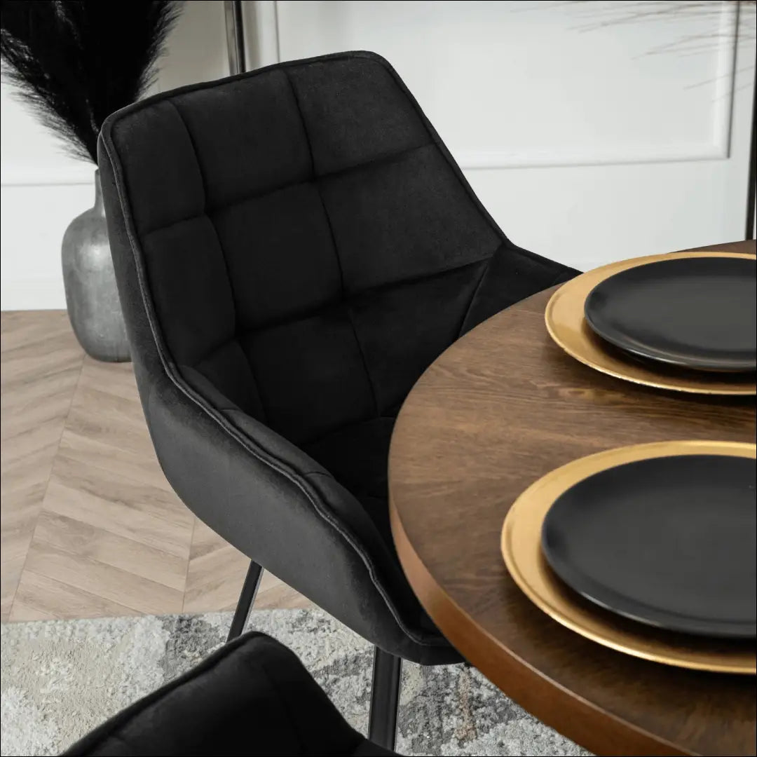 Sukama kėdė su veliūro audiniu juodos spalvos TE101 - €96 Save 15% 50-100, __label:Pristatymas 5-14 d.d., elite,