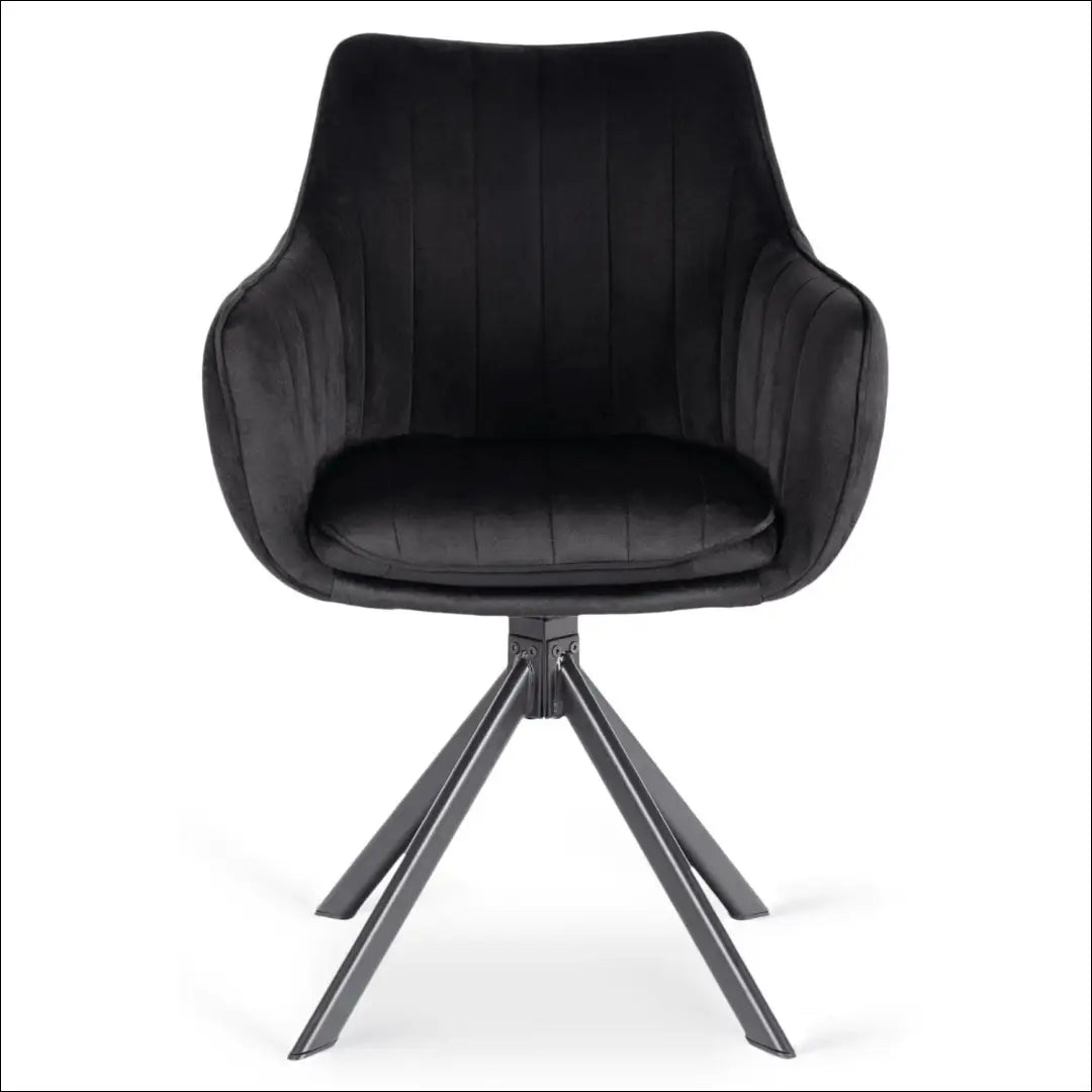 Sukama kėdė su veliūro audiniu juodos spalvos TE922 - €105 Save 15% 100-200, __label:Pristatymas 5-14 d.d., elite,