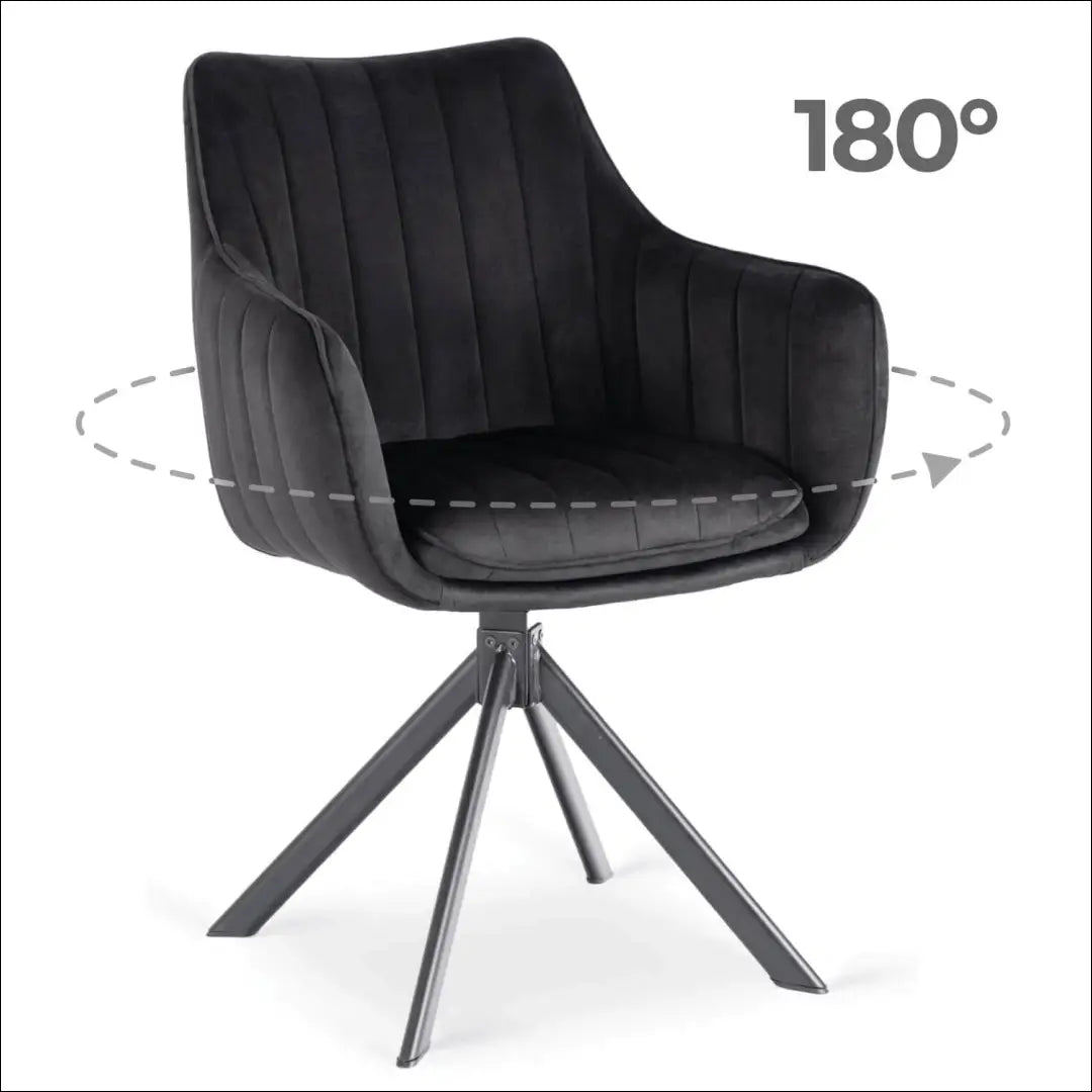 Sukama kėdė su veliūro audiniu juodos spalvos TE922 - €105 Save 15% 100-200, __label:Pristatymas 5-14 d.d., elite,