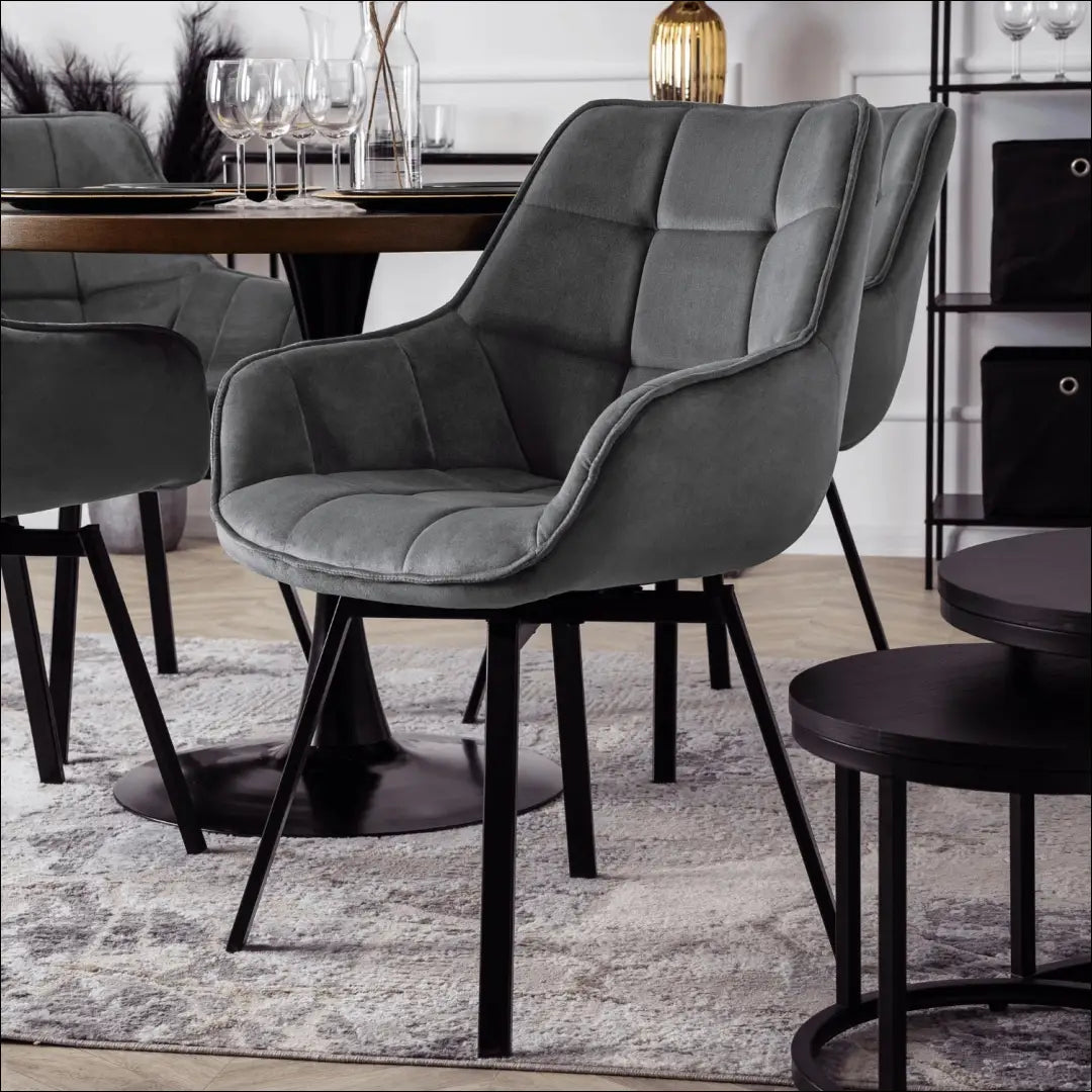 Sukama kėdė su veliūro audiniu pilkos spalvos TE100 - €96 Save 15% 50-100, __label:Pristatymas 5-14 d.d., elite,