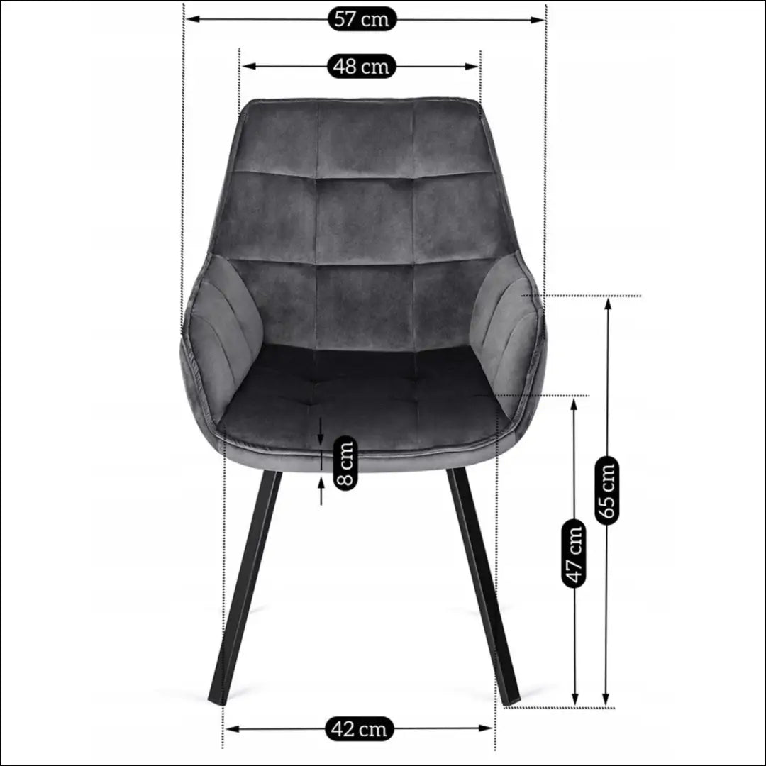 Sukama kėdė su veliūro audiniu pilkos spalvos TE100 - €96 Save 15% 50-100, __label:Pristatymas 5-14 d.d., elite,