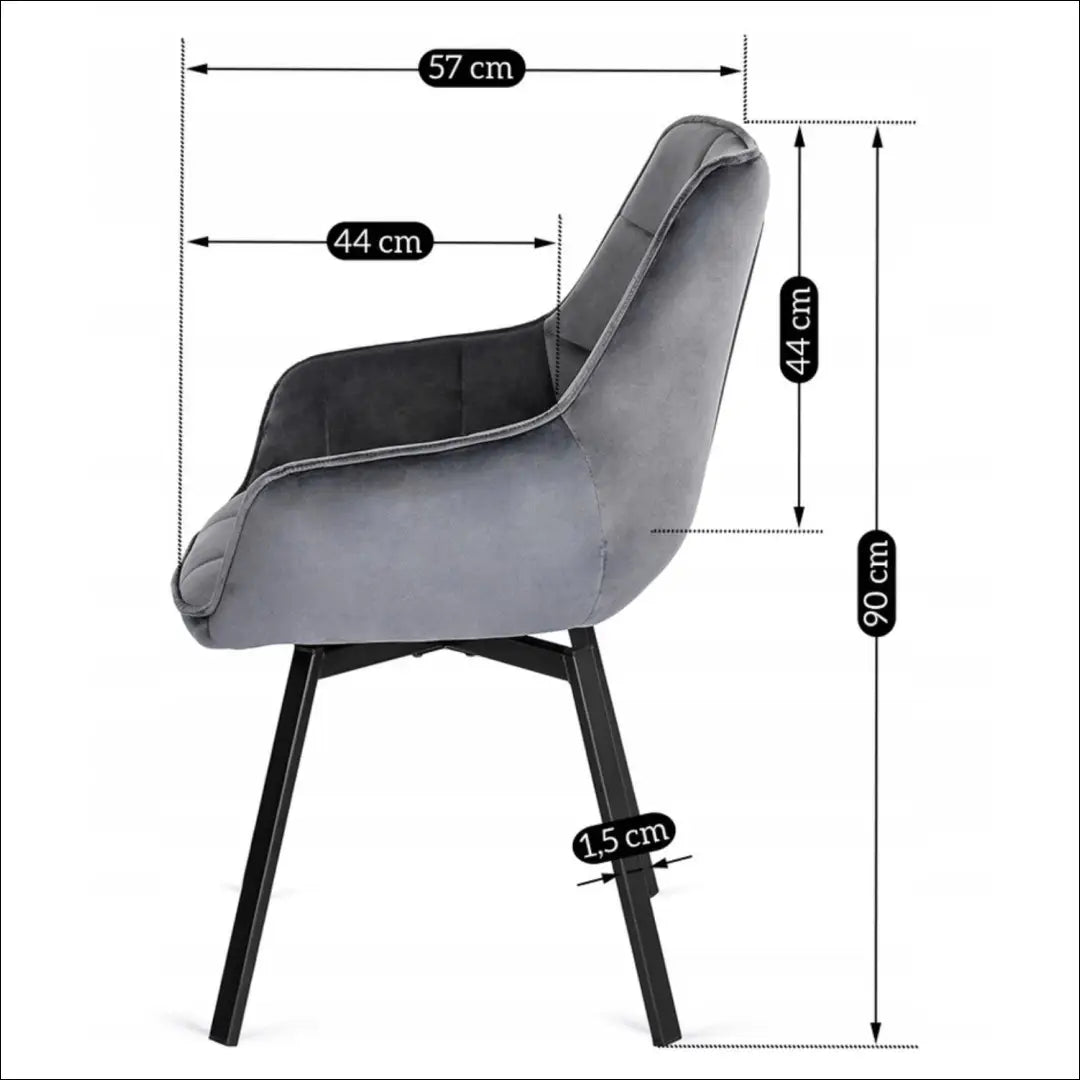 Sukama kėdė su veliūro audiniu pilkos spalvos TE100 - €96 Save 15% 50-100, __label:Pristatymas 5-14 d.d., elite,