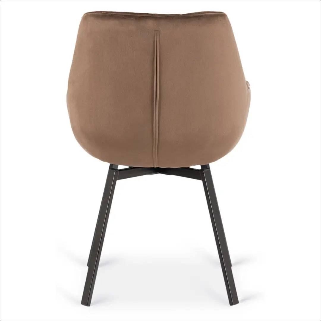 Sukama kėdė su veliūro audiniu rudos spalvos TE989 - €93 Save 15% 50-100, __label:Pristatymas 5-14 d.d., elite,