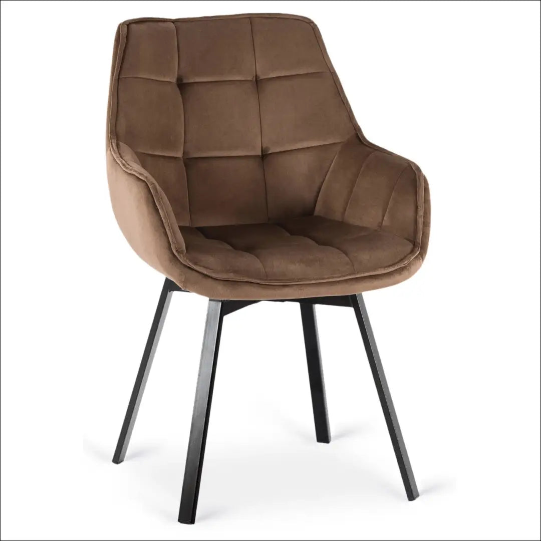 Sukama kėdė su veliūro audiniu rudos spalvos TE989 - €93 Save 15% 50-100, __label:Pristatymas 5-14 d.d., elite,