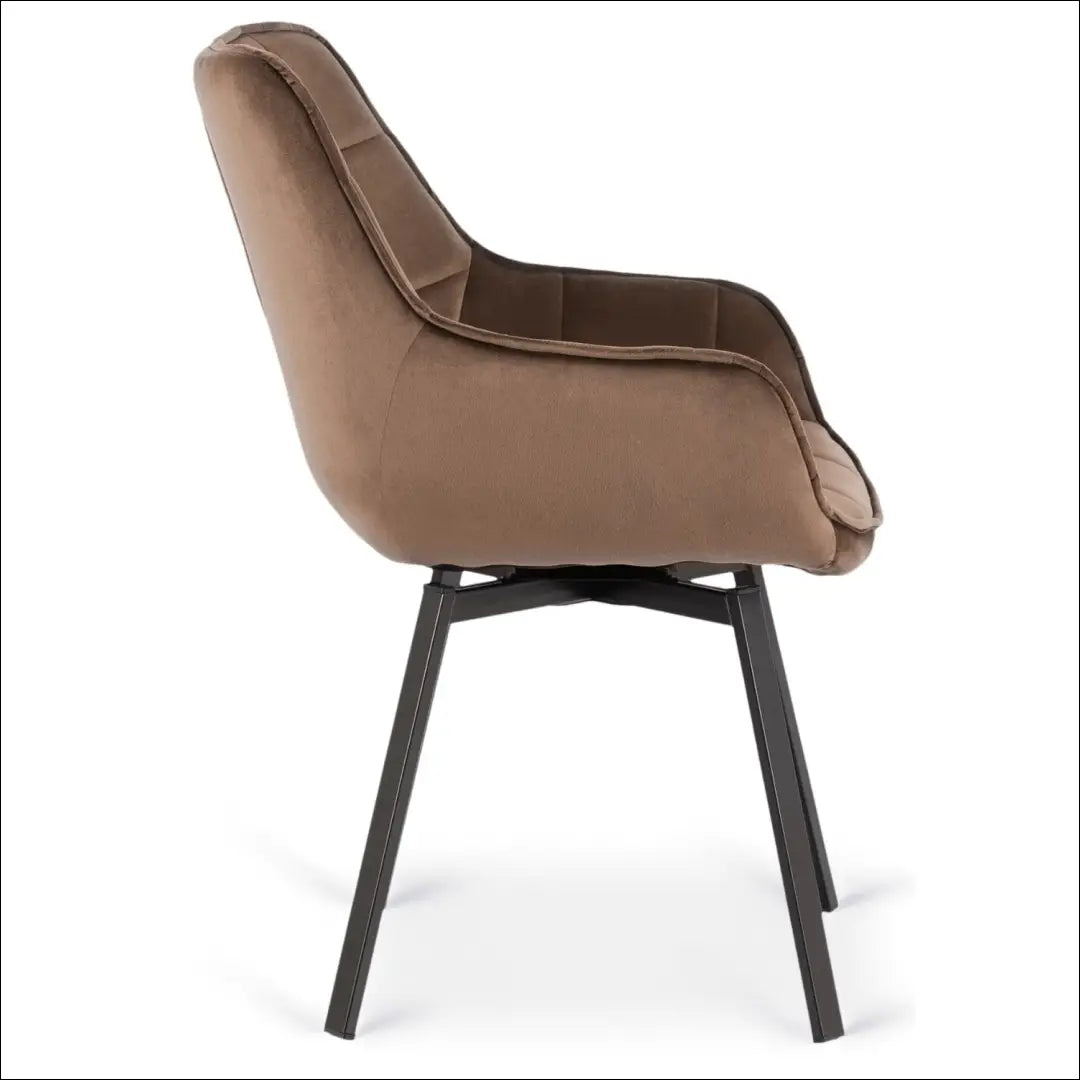 Sukama kėdė su veliūro audiniu rudos spalvos TE989 - €93 Save 15% 50-100, __label:Pristatymas 5-14 d.d., elite,