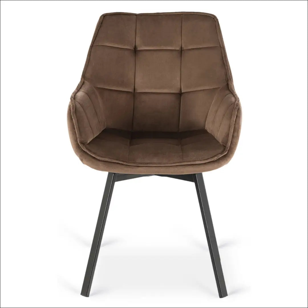 Sukama kėdė su veliūro audiniu rudos spalvos TE989 - €93 Save 15% 50-100, __label:Pristatymas 5-14 d.d., elite,