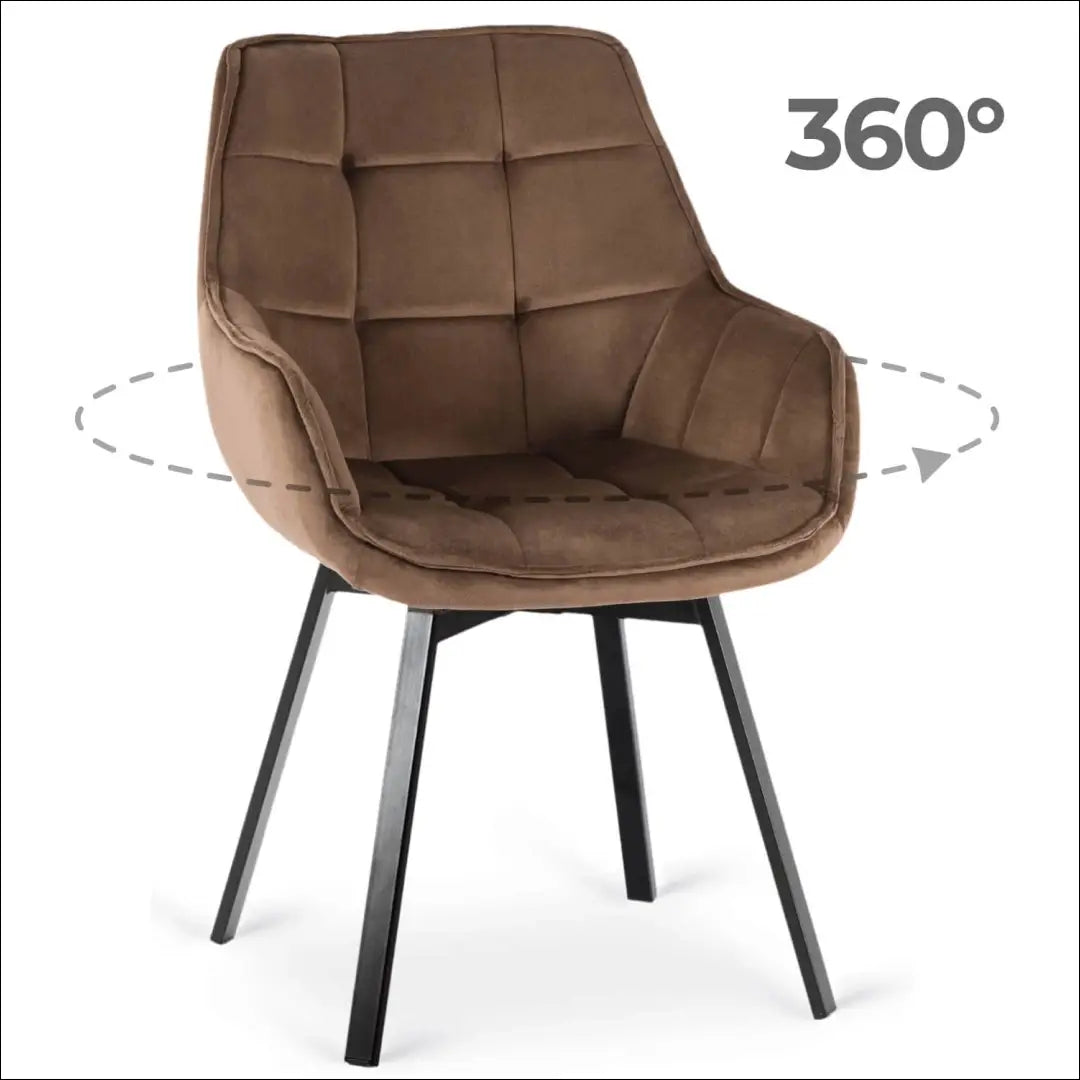 Sukama kėdė su veliūro audiniu rudos spalvos TE989 - €93 Save 15% 50-100, __label:Pristatymas 5-14 d.d., elite,