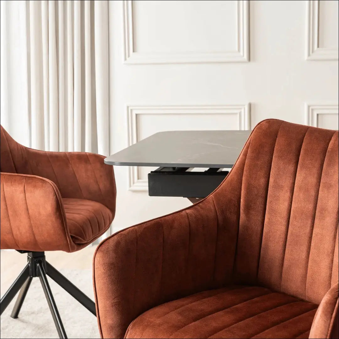Sukama kėdė su veliūro audiniu rusvos spalvos TE1002 - €105 Save 15% 100-200, __label:Pristatymas 5-14 d.d., elite,