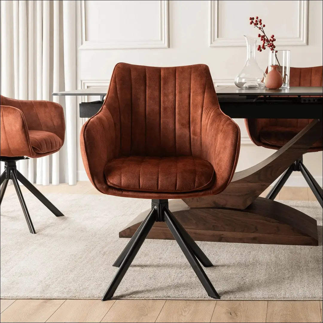 Sukama kėdė su veliūro audiniu rusvos spalvos TE1002 - €105 Save 15% 100-200, __label:Pristatymas 5-14 d.d., elite,