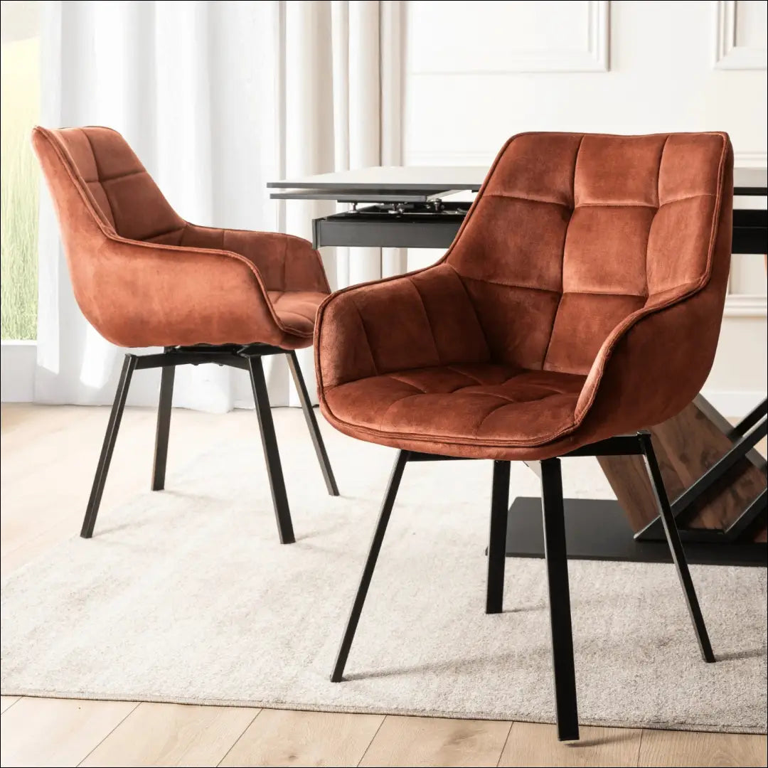 Sukama kėdė su veliūro audiniu rusvos spalvos TE988 - €96 Save 15% 50-100, __label:Pristatymas 5-14 d.d., elite,