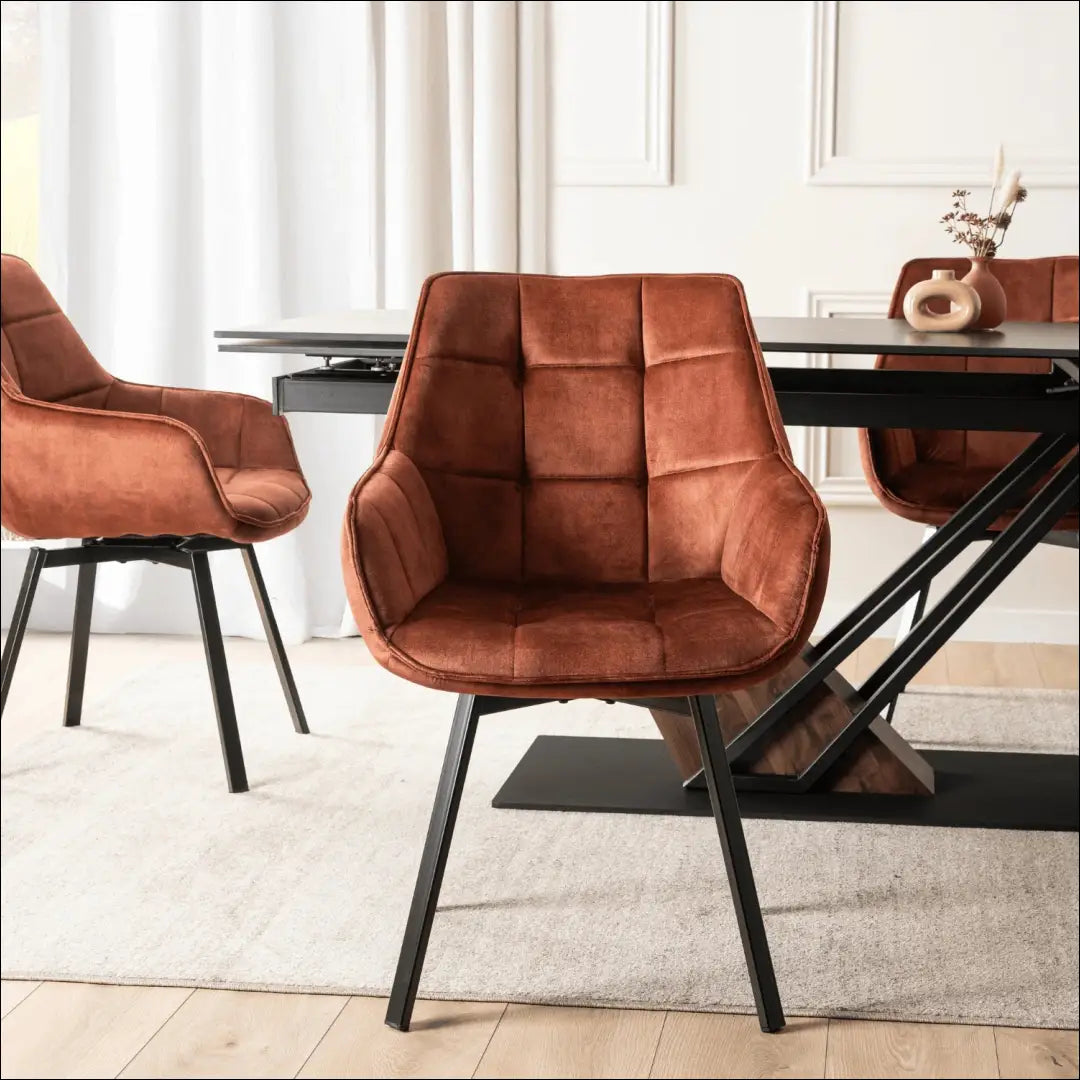 Sukama kėdė su veliūro audiniu rusvos spalvos TE988 - €96 Save 15% 50-100, __label:Pristatymas 5-14 d.d., elite,