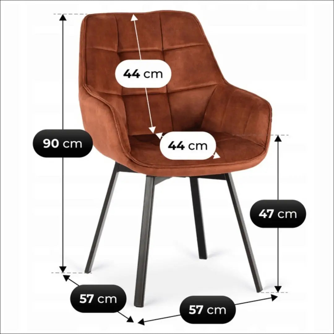 Sukama kėdė su veliūro audiniu rusvos spalvos TE988 - €96 Save 15% 50-100, __label:Pristatymas 5-14 d.d., elite,
