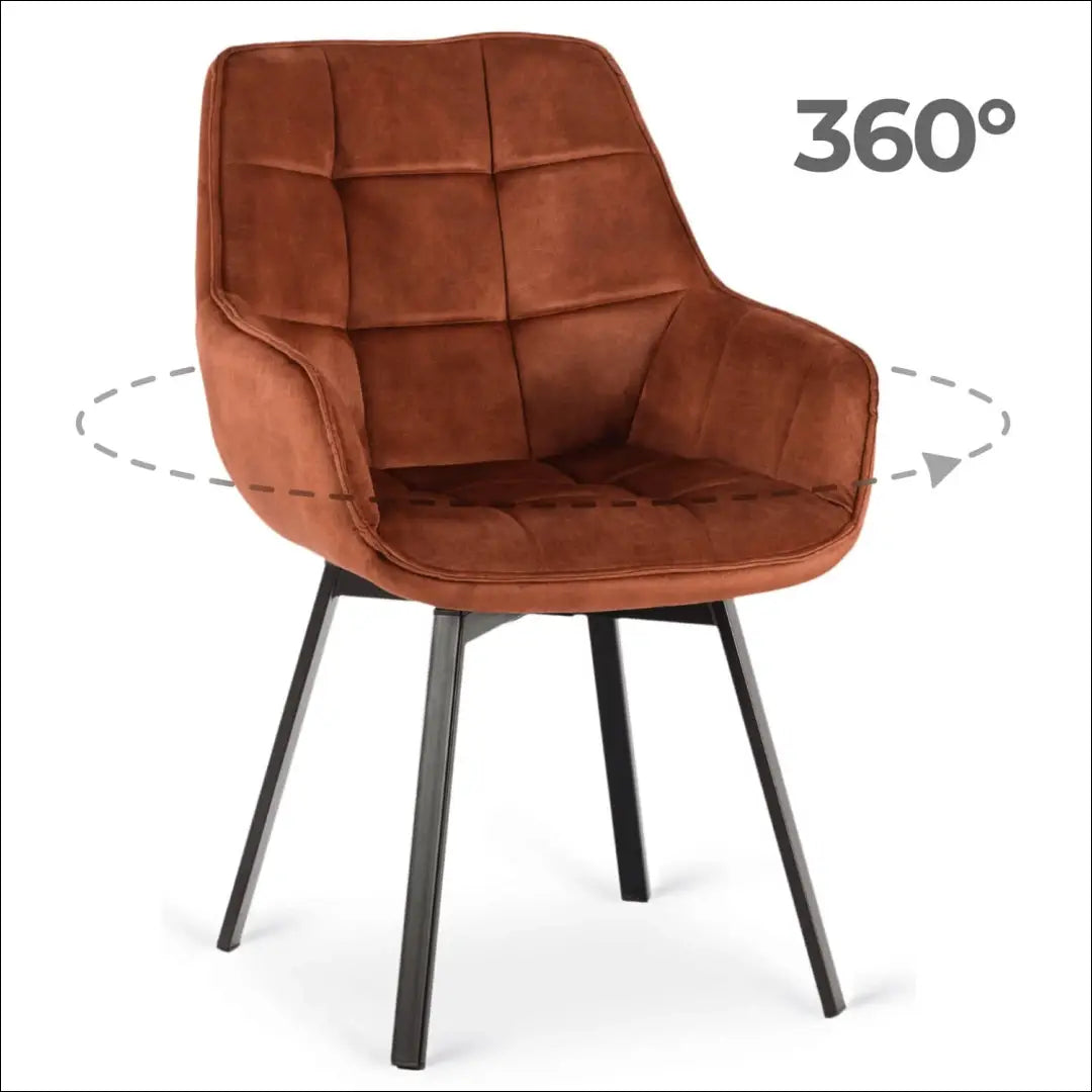Sukama kėdė su veliūro audiniu rusvos spalvos TE988 - €96 Save 15% 50-100, __label:Pristatymas 5-14 d.d., elite,