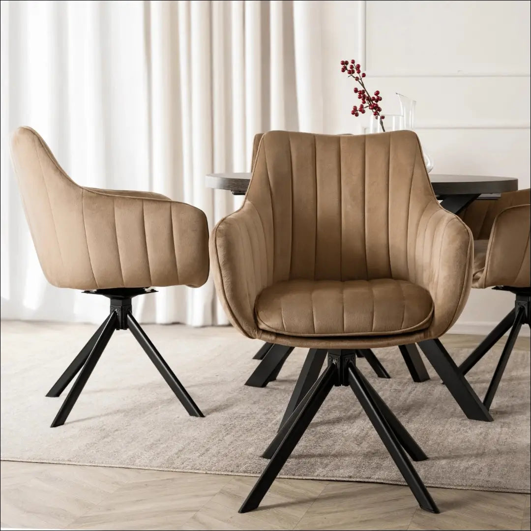 Sukama kėdė su veliūro audiniu smėlio spalvos TE1022 - €105 Save 15% 100-200, __label:Pristatymas 5-14 d.d., elite,
