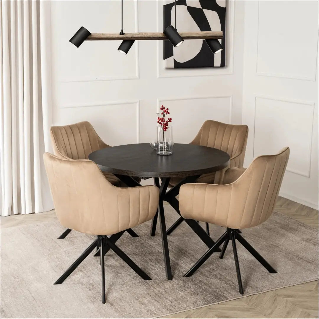 Sukama kėdė su veliūro audiniu smėlio spalvos TE1022 - €105 Save 15% 100-200, __label:Pristatymas 5-14 d.d., elite,