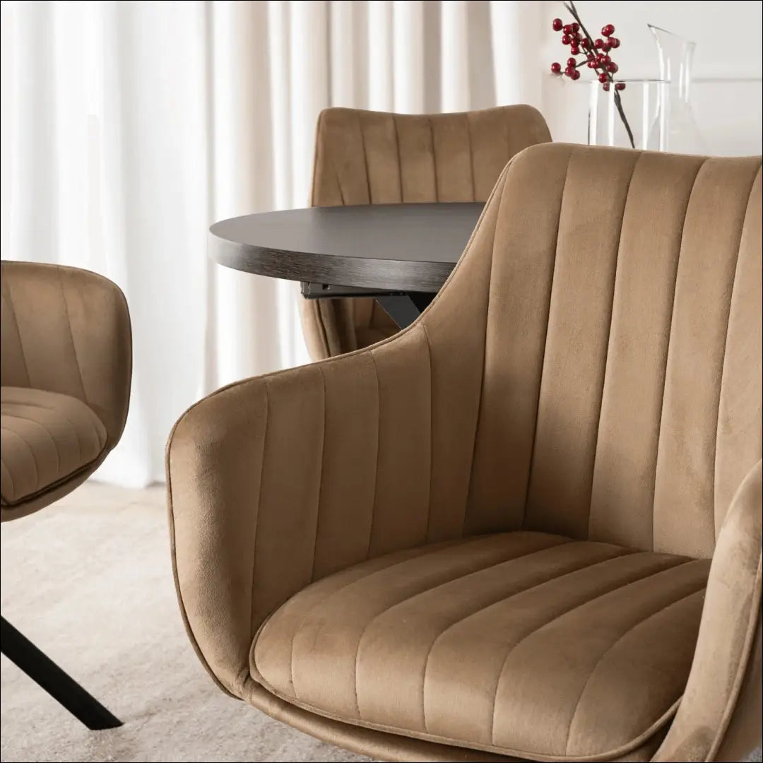 Sukama kėdė su veliūro audiniu smėlio spalvos TE1022 - €105 Save 15% 100-200, __label:Pristatymas 5-14 d.d., elite,