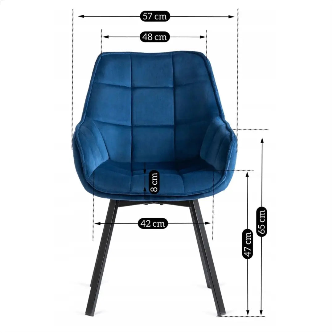 Sukama kėdė su veliūro audiniu tamsiai mėlynos spalvos TE199 - €96 Save 15% 50-100, __label:Pristatymas 5-14 d.d.,