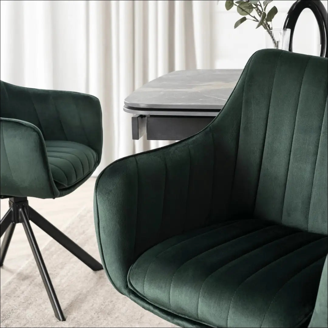 Sukama kėdė su veliūro audiniu žalios spalvos TE974 - €105 Save 15% 100-200, __label:Pristatymas 5-14 d.d., elite,