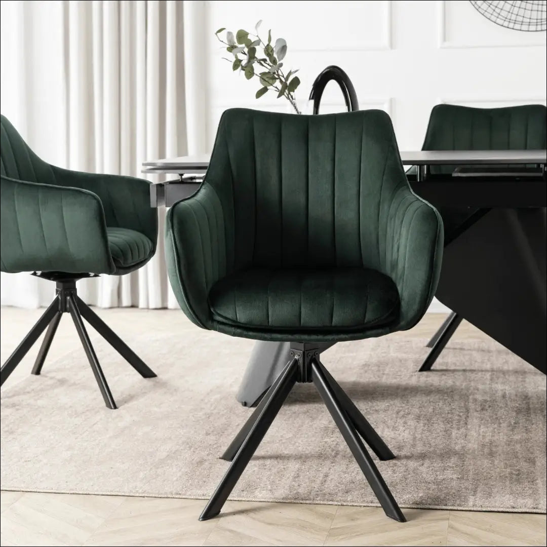 Sukama kėdė su veliūro audiniu žalios spalvos TE974 - €105 Save 15% 100-200, __label:Pristatymas 5-14 d.d., elite,