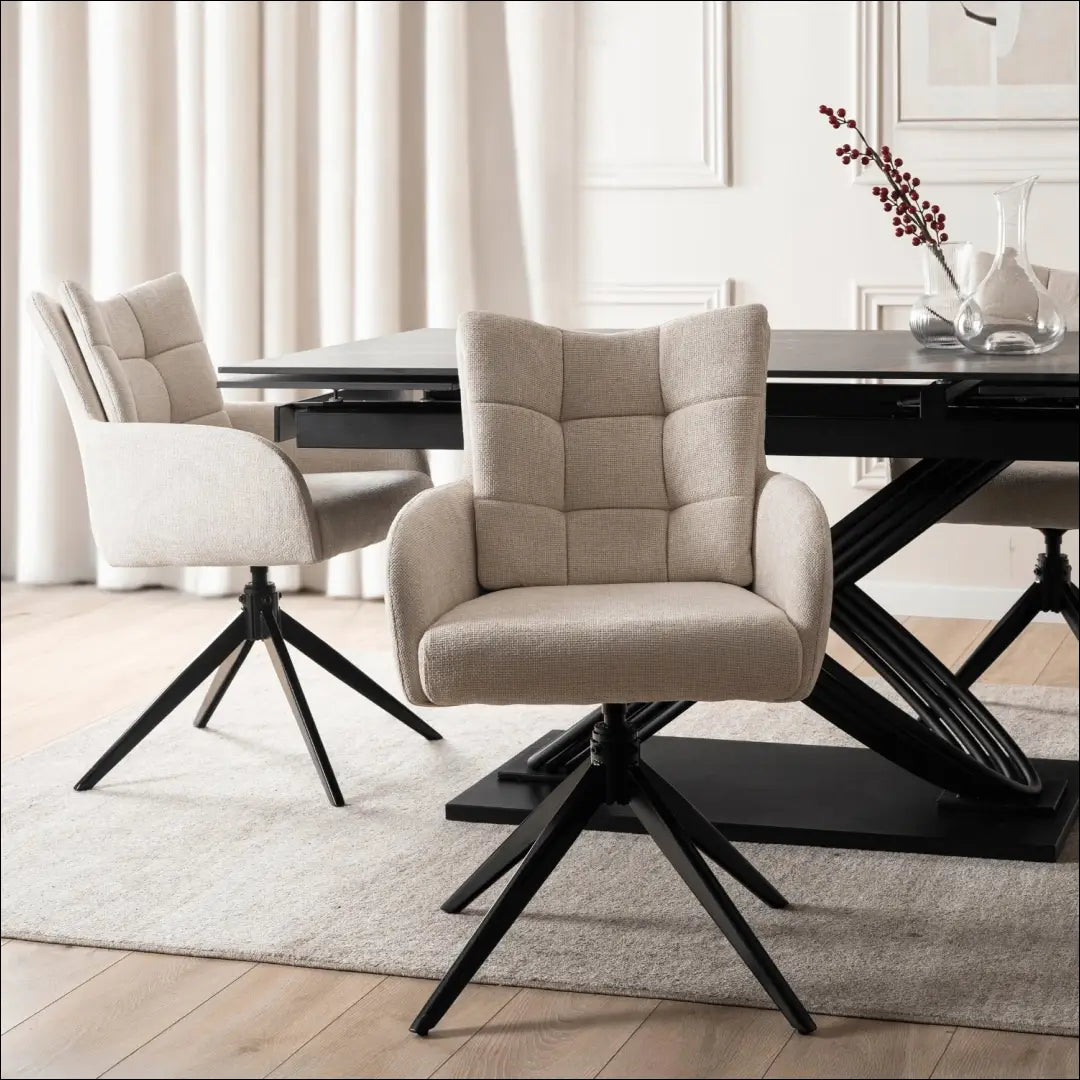 Sukama kėdė svetainei su audiniu kreminės spalvos TE1134 - €118 Save 15% 100-200, __label:Pristatymas 5-14 d.d., elite,