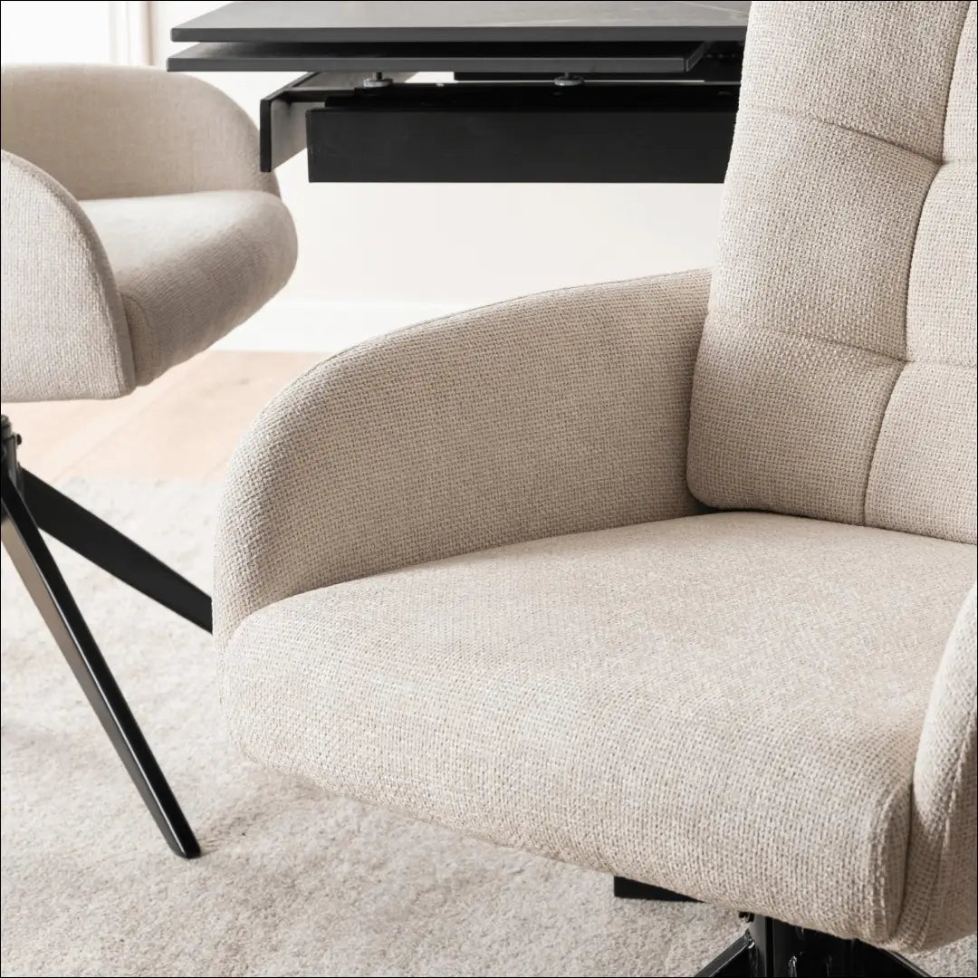 Sukama kėdė svetainei su audiniu kreminės spalvos TE1134 - €118 Save 15% 100-200, __label:Pristatymas 5-14 d.d., elite,