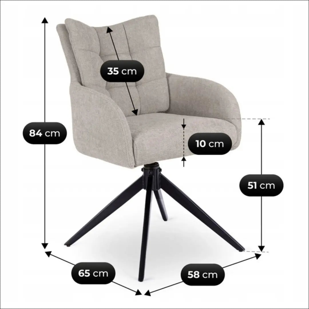 Sukama kėdė svetainei su audiniu pilkos spalvos TE1135 - €118 Save 15% 100-200, __label:Pristatymas 5-14 d.d., elite,