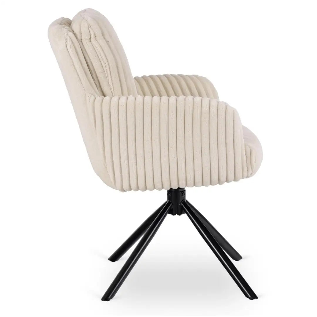 Sukama kėdė svetainei su korduro audiniu kreminės spalvos TE1132 - €113 Save 15% 100-200, __label:Pristatymas 5-14
