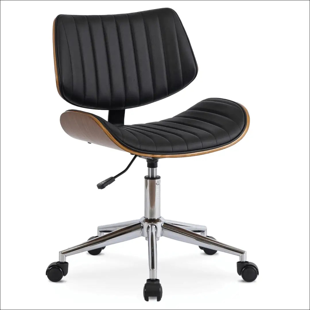 Sukamas biuro fotelis iš eko odos juodos spalvos TE007 - €104 Save 15% 100-200, __label:Pristatymas 5-14 d.d., elite,