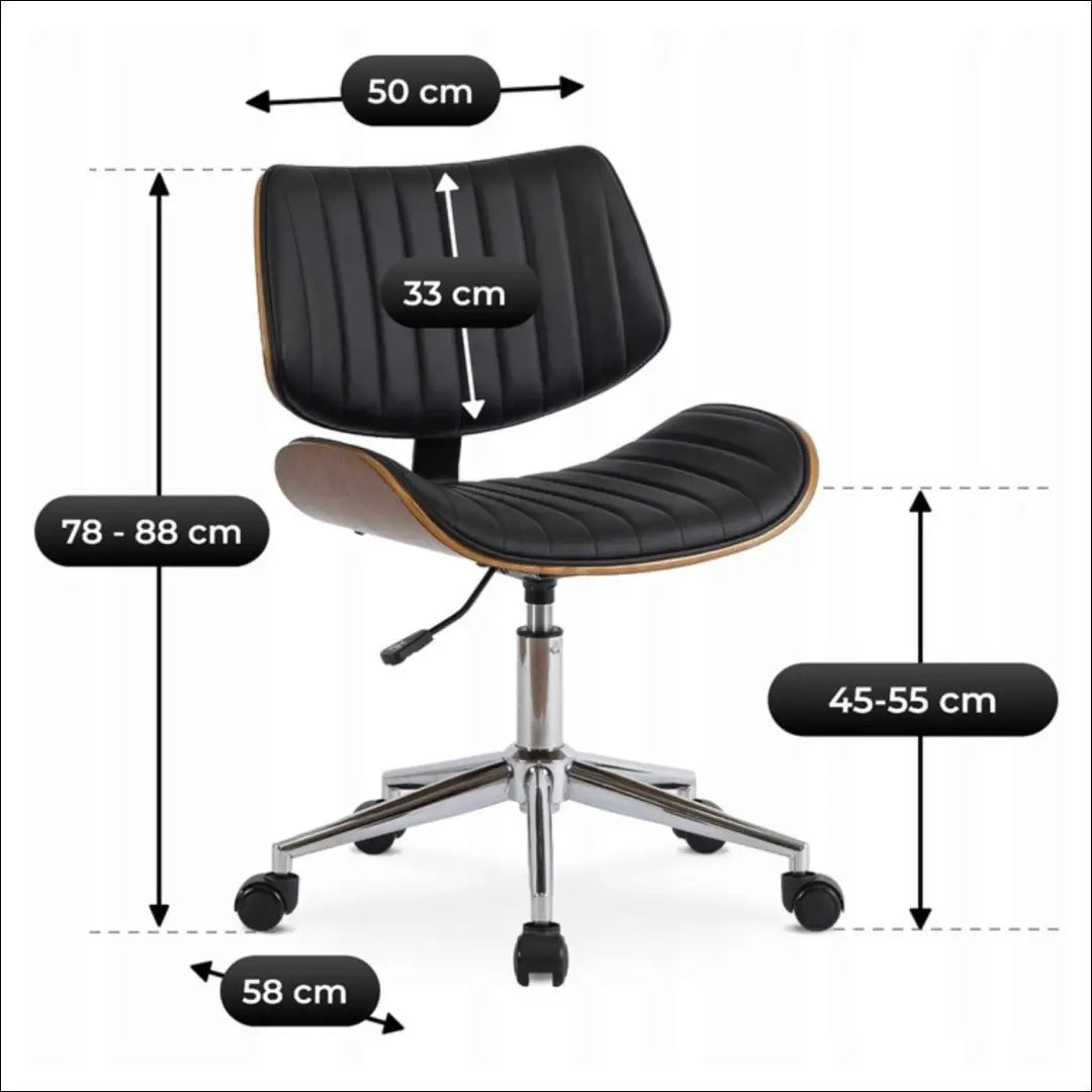 Sukama biuro kėdė iš eko odos juodos spalvos TE007 - €104 Save 15% 100-200, __label:Pristatymas 5-14 d.d., elite,