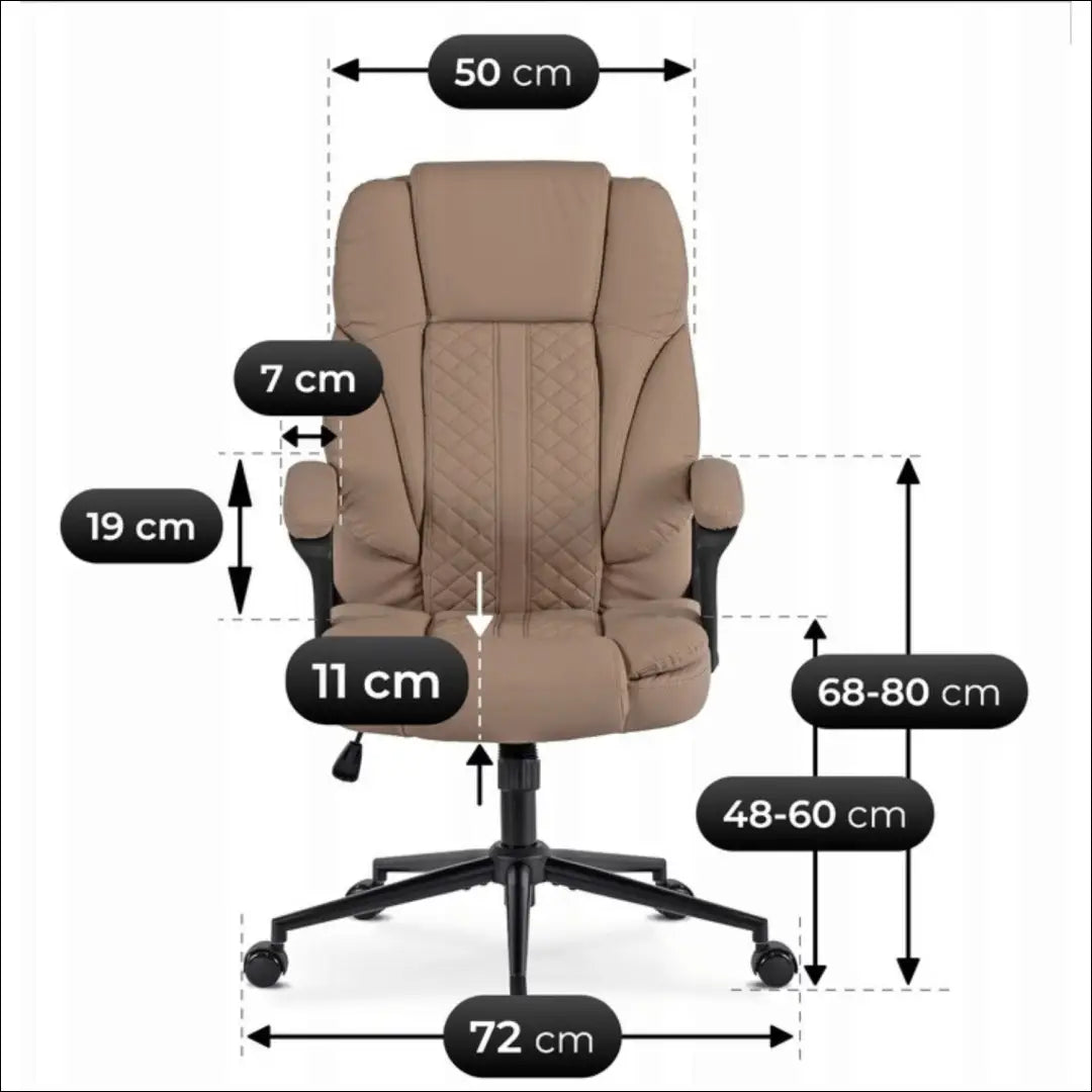 Sukama biuro kėdė iš eko odos smėlio spalvos / pilkos TE702 - €146 Save 15% 100-200, __label:Pristatymas 5-14 d.d.,