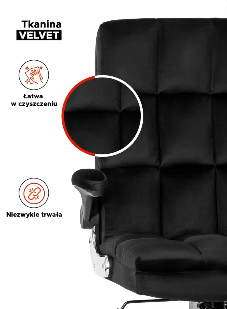 Sukama biuro kėdė su veliūro audiniu juodos spalvos TE115 - €197 Save 15% 100-200, __label:Pristatymas 5-14 d.d.,