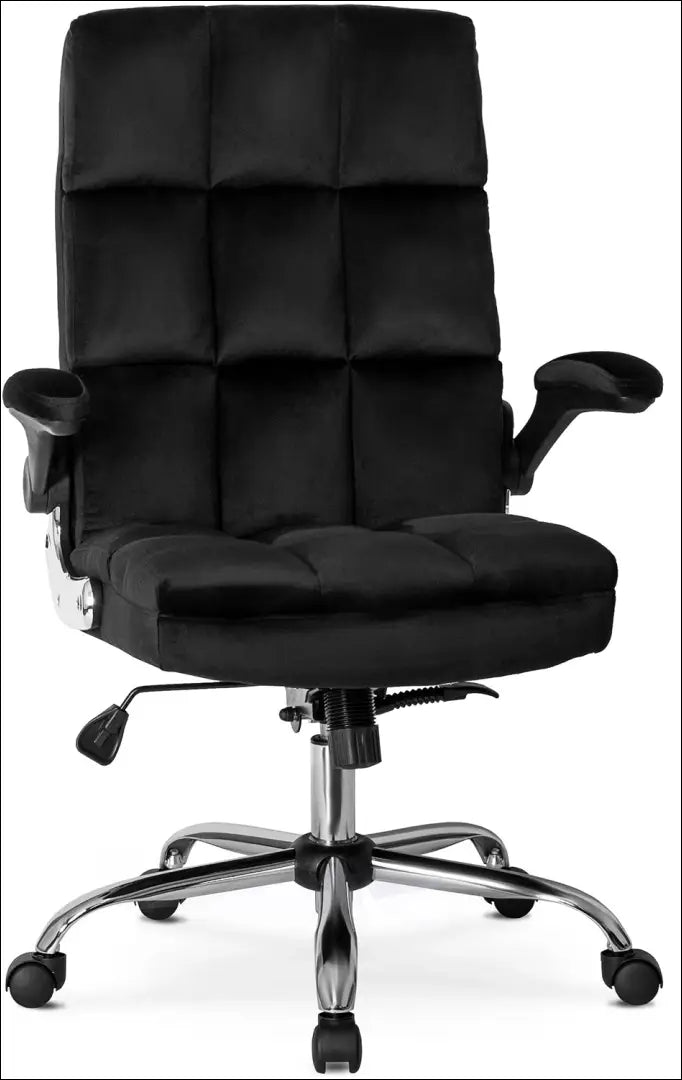Sukama biuro kėdė su veliūro audiniu juodos spalvos TE115 - €197 Save 15% 100-200, __label:Pristatymas 5-14 d.d.,