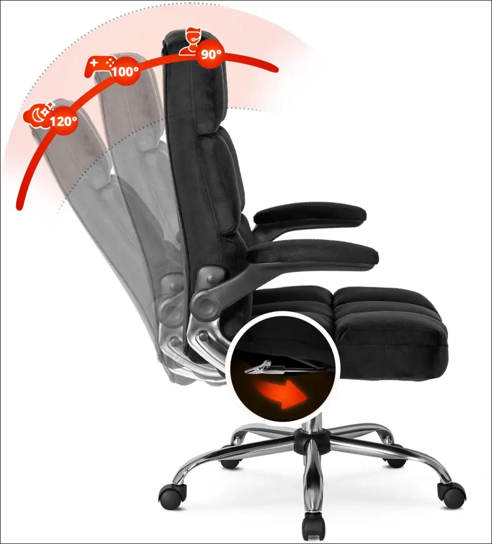 Sukama biuro kėdė su veliūro audiniu juodos spalvos TE115 - €197 Save 15% 100-200, __label:Pristatymas 5-14 d.d.,
