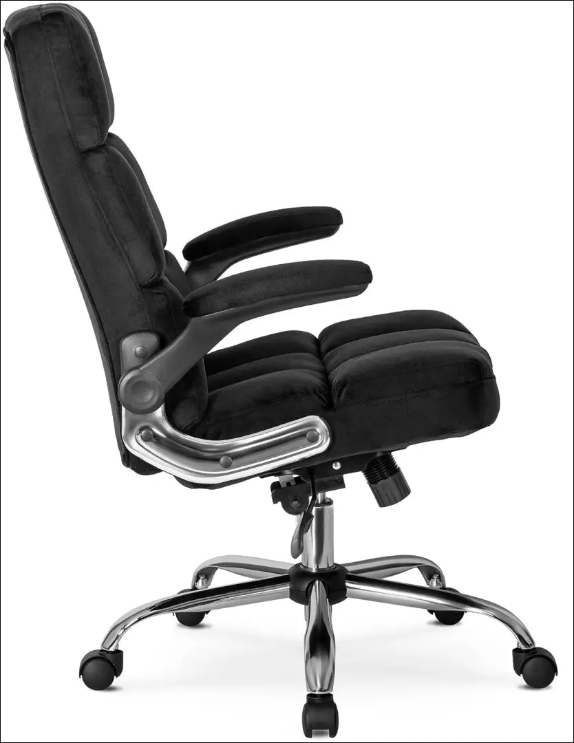 Sukama biuro kėdė su veliūro audiniu juodos spalvos TE115 - €197 Save 15% 100-200, __label:Pristatymas 5-14 d.d.,