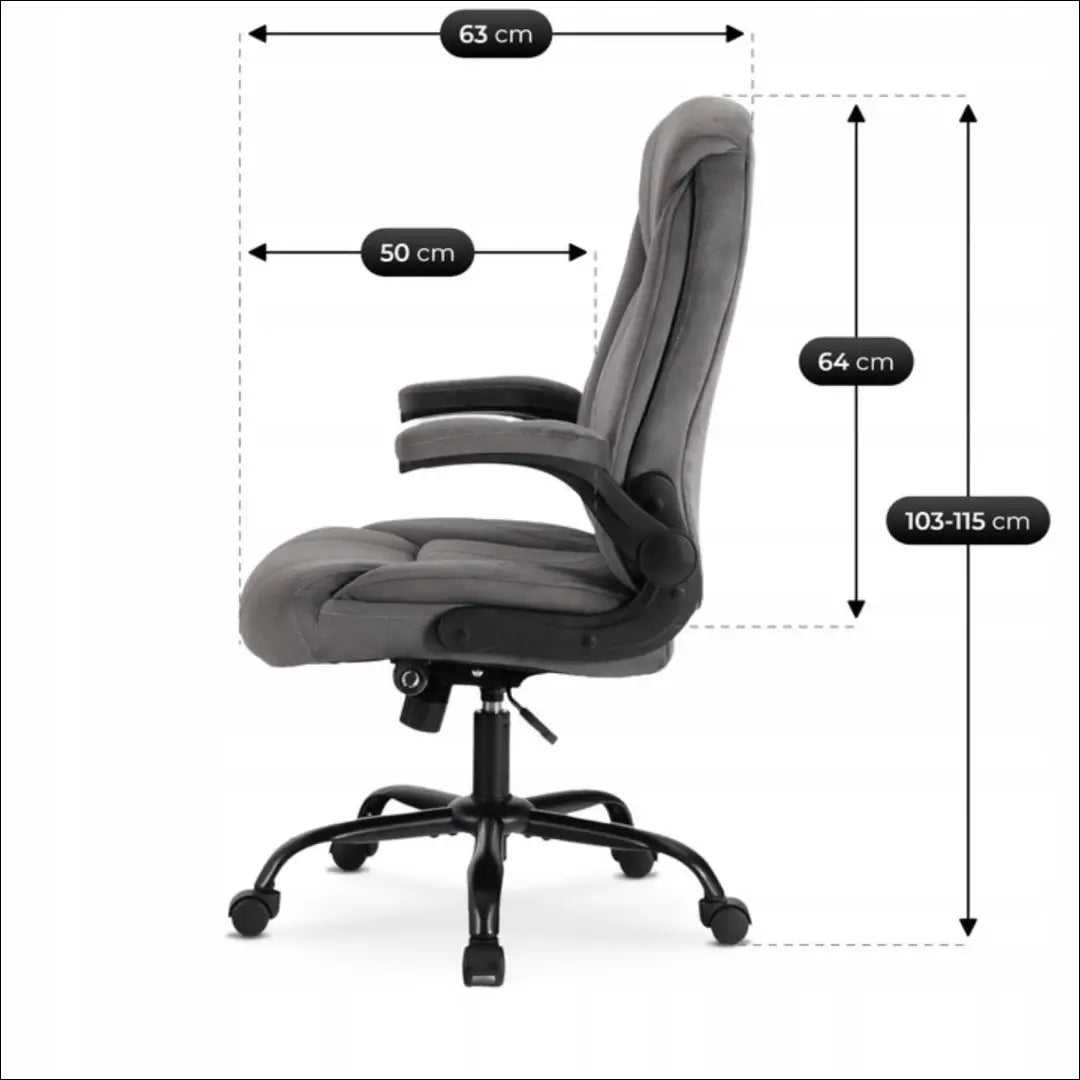 Sukama biuro kėdė su veliūro audiniu pilkos spalvos TE1045 - €121 Save 15% 100-200, __label:Pristatymas 5-14 d.d.,