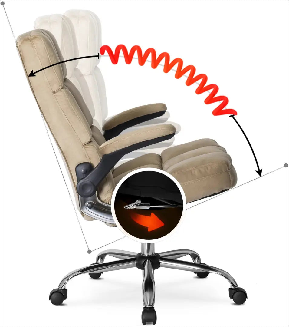 Sukama biuro kėdė su veliūro audiniu smėlio spalvos TE114 - €197 Save 15% 100-200, __label:Pristatymas 5-14 d.d.,